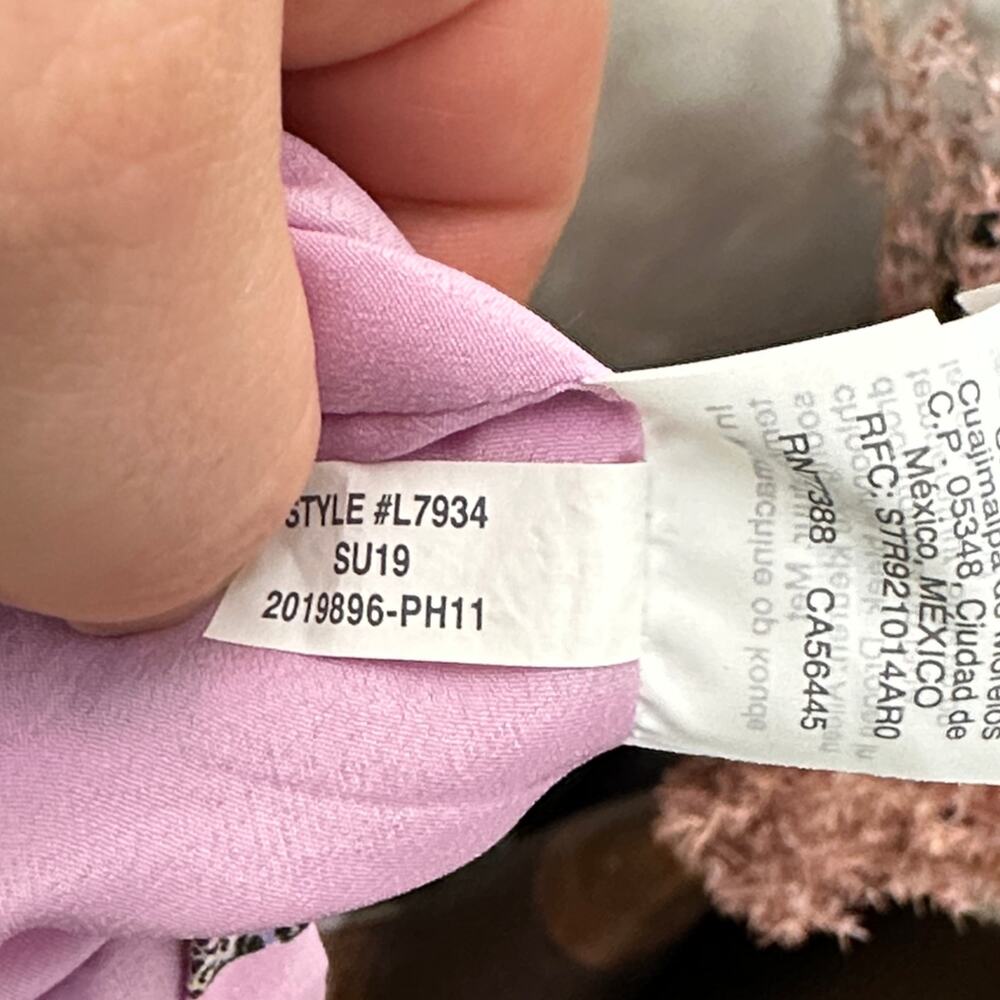 J. CREW Ratti Leopard Animal Print Wrap Dress Lavender Pink Sz 2 {3E11} - Picture 8 of 8